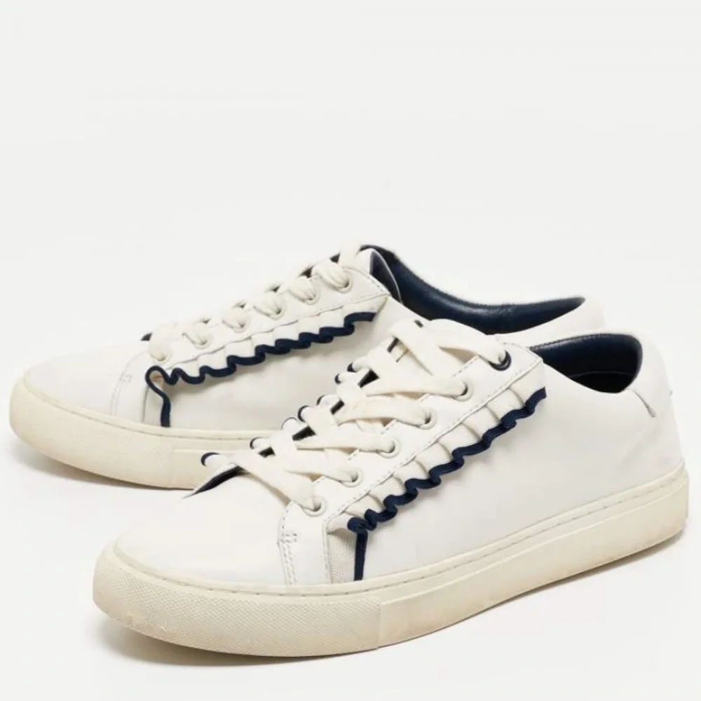 Tory Burch Sport White Ruffle Sneakers Size 6.5